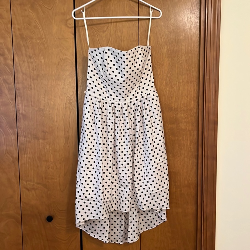 White House Black Market asymmetrical strapless dress. Size 6